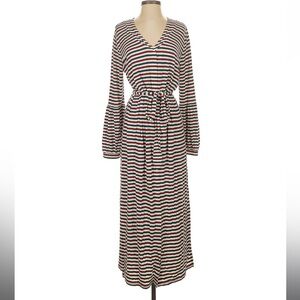 J. Crew Universal Standard  Striped Long Sleeve Maxi Dress Nautical Size Small